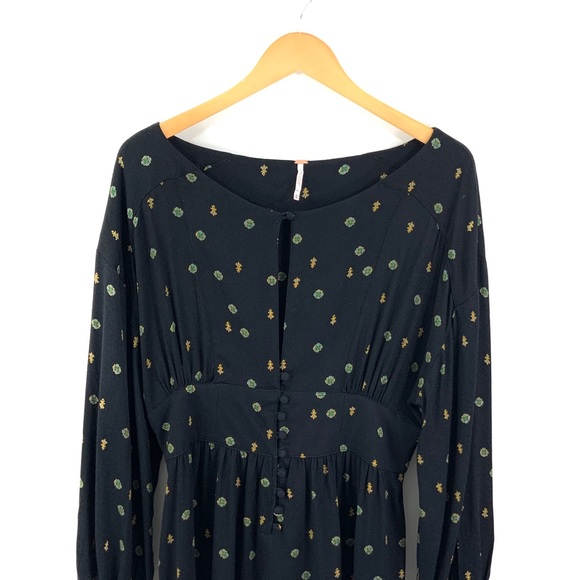 FREE PEOPLE Long Sleeve Romper Love Grows Shorts Romper Loose Fit Flowy K13 - Picture 5 of 10